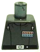 Lego Torso SW Imperial Officer 4 (Admiral Piett) Pattern / Dark Bluish Gray