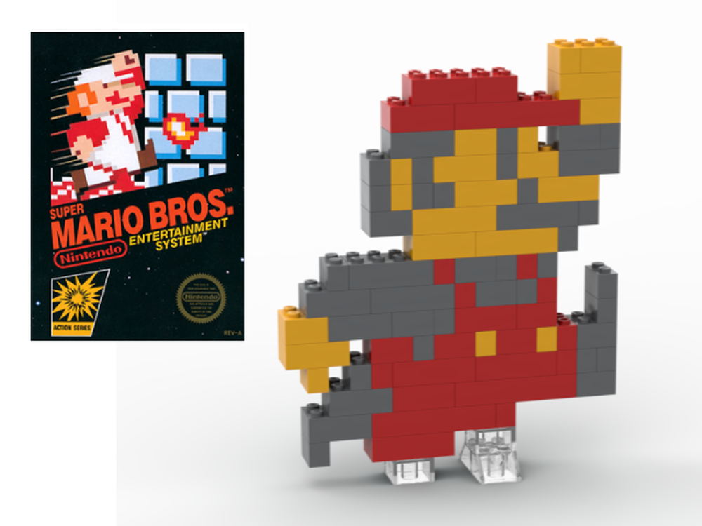 Lego 8-bit Super Mario Bros Sprite (Jumping)