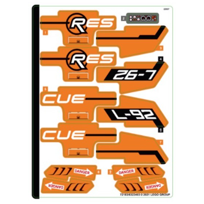 Lego Sticker Sheet for Set 42120-1 / [No Color/Any Color]