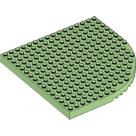 Lego Brick Round Corner 16 x 16 / Medium Green