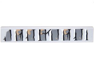 Lego Tile 1 x 6 with Bricks and Cracks Pattern Type 1 (Sticker) - Set 9473 / Light Bluish Gray