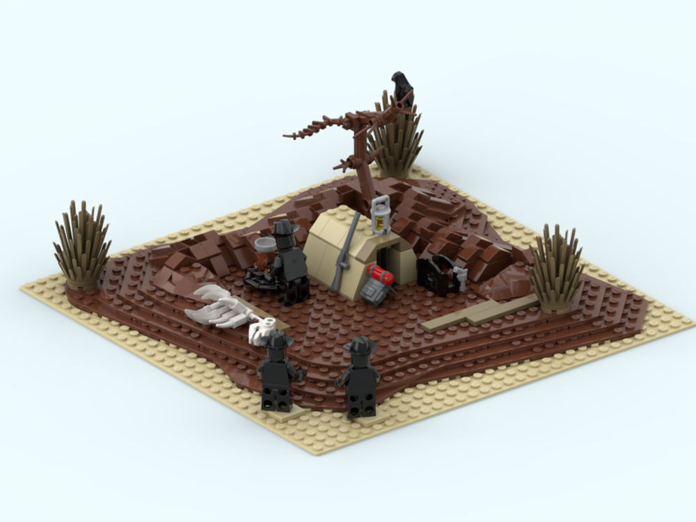 Lego "Past Catching Up" Diorama