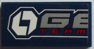 Lego Tile 2 x 4 with 'GE' and 'TEAM' Pattern (Sticker) - Set 60151