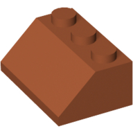 Lego Brick Sloped 45° 2 x 3 / Dark Orange