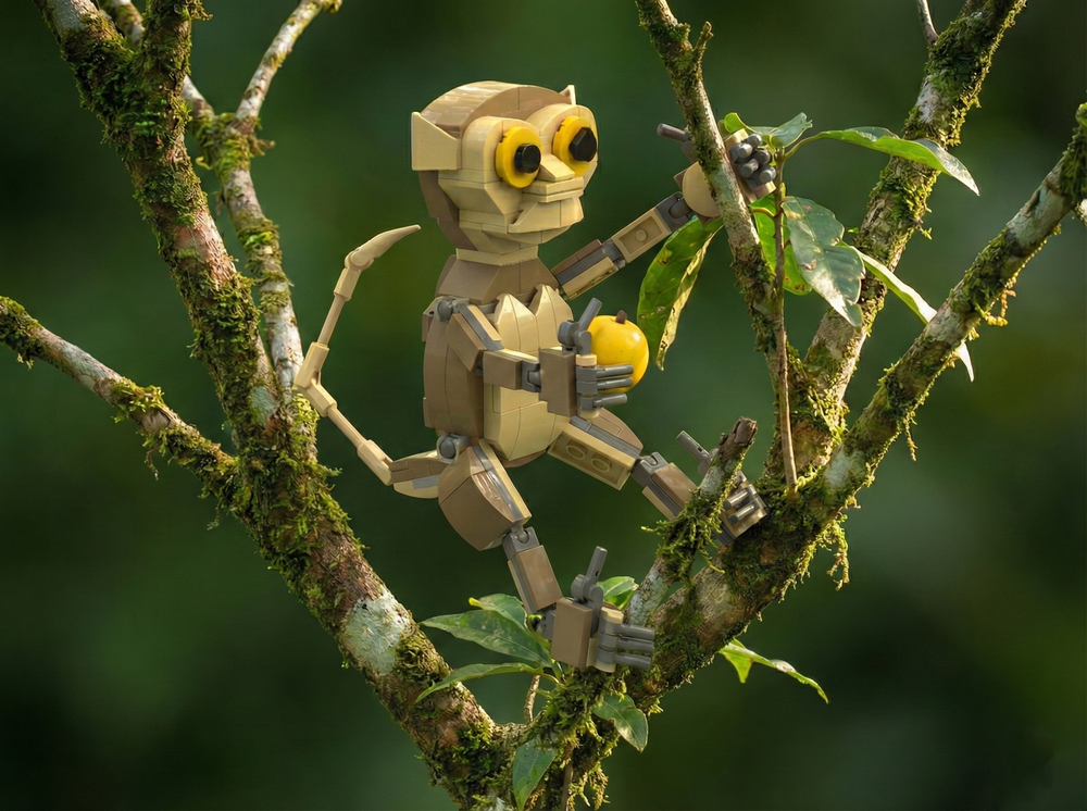Lego Macaque Moneky (Macaca sinica) - Very posable