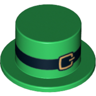 Lego Top Hat with Black Belt and Gold Buckle Print