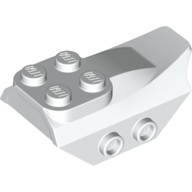 Lego Brick Special 2 x 5 with Slope, Studs on Side / White