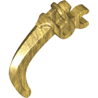 Lego Large Figure Weapon Claw, with Clip / Pearl Gold