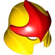 Lego Helmet with Eye and Mouth Slits with Red Star Print / Yellow
