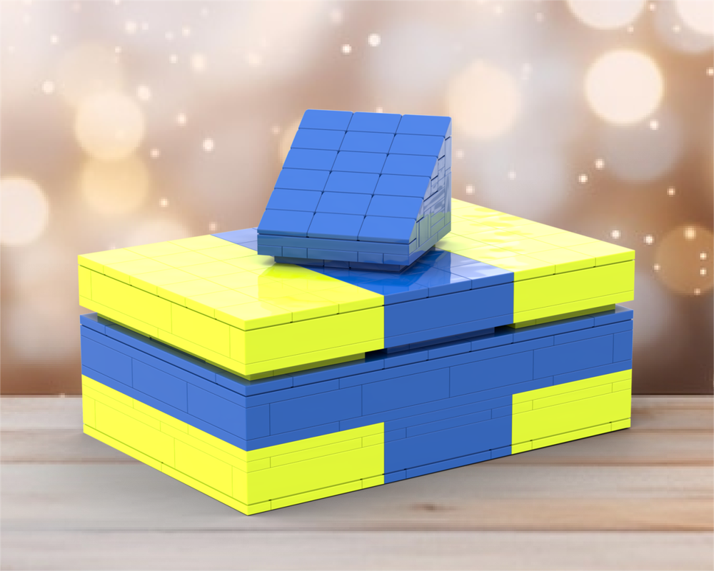 Lego Upscaled 2x3 present