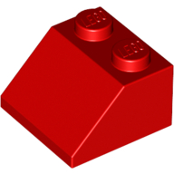 Lego Brick Sloped 45° 2 x 2 / Red