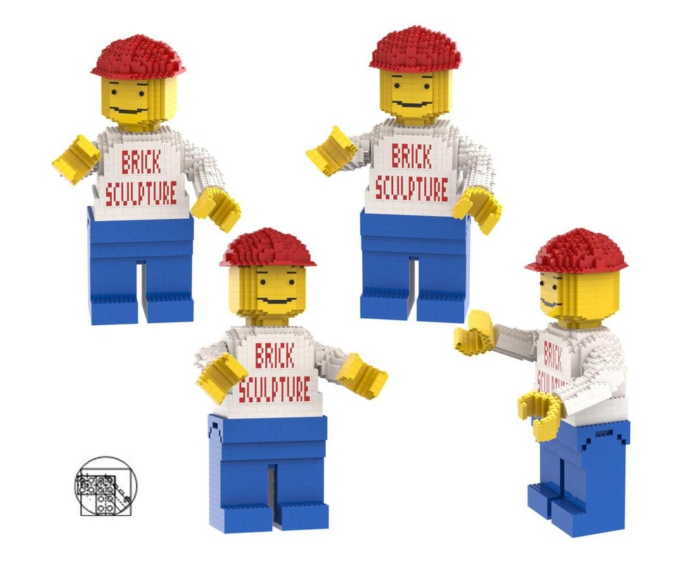 Lego Maxi Figure Bricksculpture worker