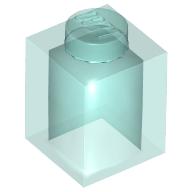 Lego Brick 1 x 1 / Trans-Light Blue