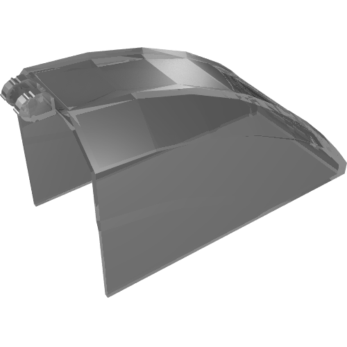 Lego Windscreen 8 x 4 x 5 Curved with 2 Fingers / Trans-Brown