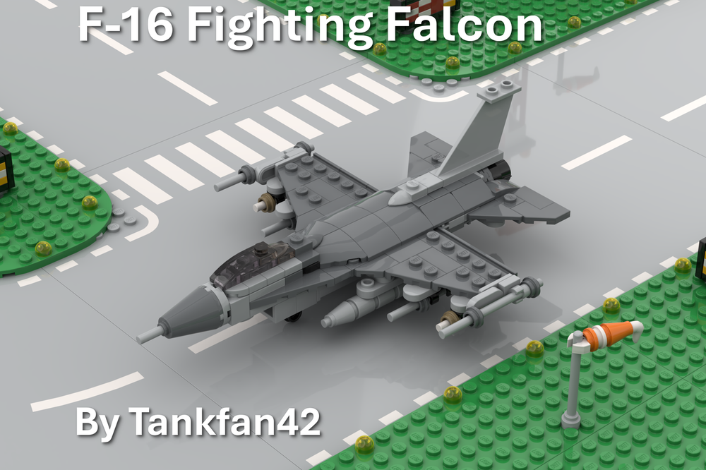 Lego Mini F-16 Fighting Falcon fighter jet micro scaled