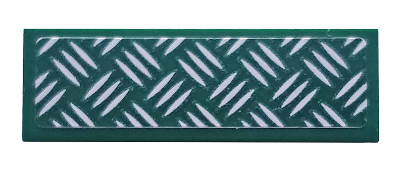 Lego Tile 1 x 3 with Tread Plate Pattern (Sticker) - Set 75935 / Dark Green