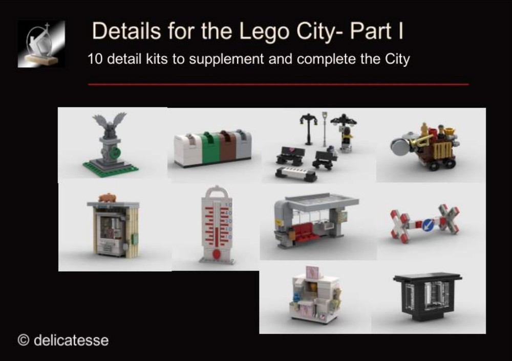 Lego 10 Details kits for Lego City Part I