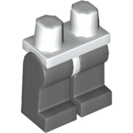 Lego Hips and Dark Bluish Gray Legs / White