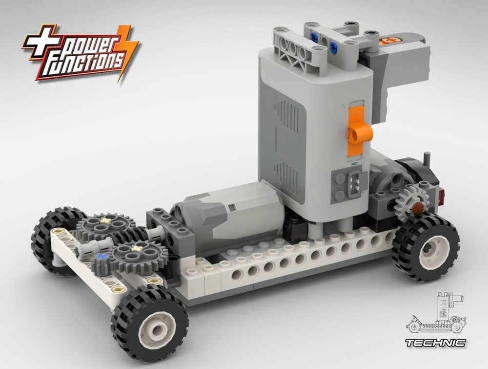 Lego Simple RC Car - Steering With Gear Worm Screw V1.0