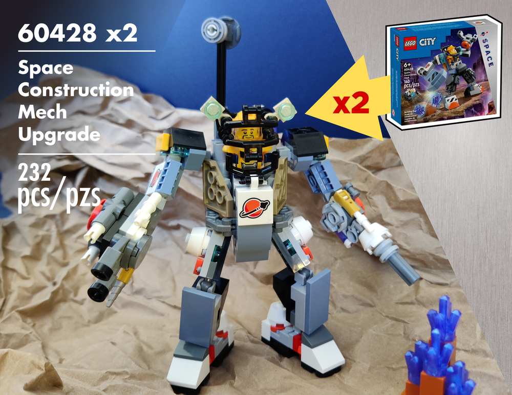 Lego 60428 x2 Space Construction Mech Upgrade