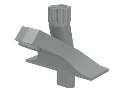 Lego Tap 1 x 2 Spout / Light Gray