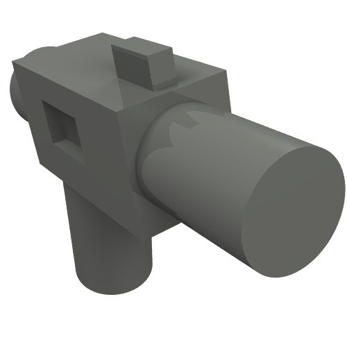 Lego Weapon Gun / Blaster Small DC-17 (Star Wars Accessory) / Dark Bluish Gray