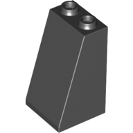 Lego Brick Sloped 75° 2 x 2 x 3 [Hollow Studs] / Black
