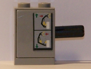 Lego Pneumatic Switch with Top Studs with Arm Lever Control Pattern (Sticker) - Set 8868