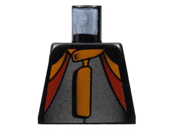 Lego Torso Racers Jacket with Orange, Red, Silver Pattern