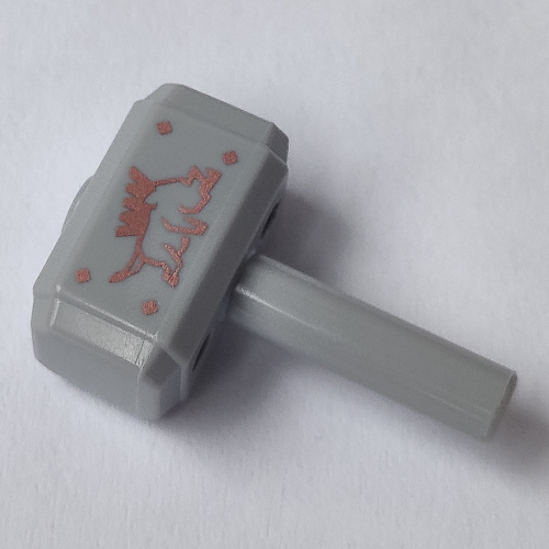 Lego Tool Hammer / Sledgehammer with Copper Boar Print [Both Sides]