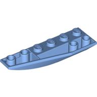 Lego Brick Wedged, Curved Inverted 6 x 2 Left / Medium Blue