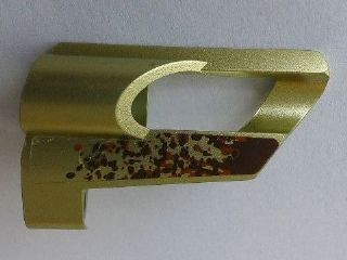 Lego Technic, Panel Fairing # 5 Small Short, Large Hole, Side A with Mud Pattern 2 (Sticker) - Set 8465