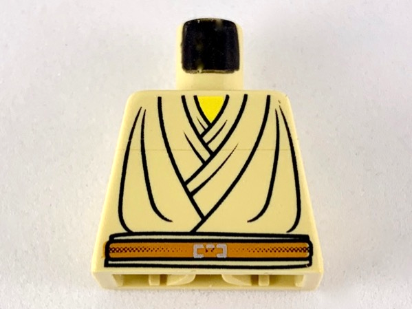 Lego Torso SW Layered Shirt, Brown Belt Pattern / Tan