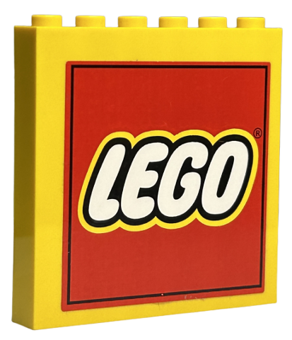 Lego Panel 1 x 6 x 5 with LEGO Logo Pattern (Sticker) - Set 3221