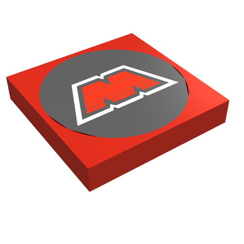 Lego Tile 2 x 2 with MTron Logo Print