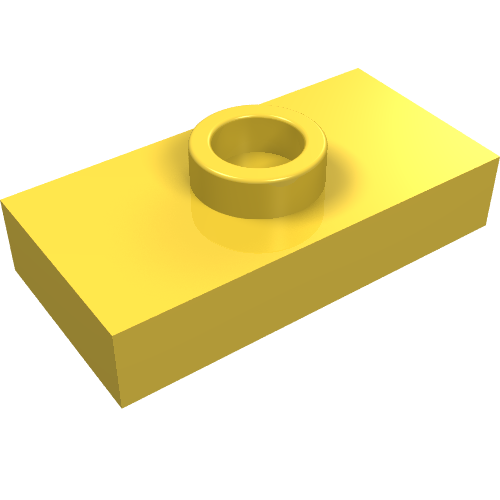Lego Plate Special 1 x 2 with 1 Stud without Groove (Jumper) / Yellow
