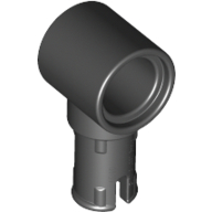 Lego Technic Pin Connector Hub with 1 Pin with Friction Ridges Lengthwise / Black