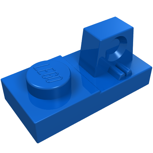 Lego Hinge Plate 1 x 2 Locking with 1 Finger On Top / Blue