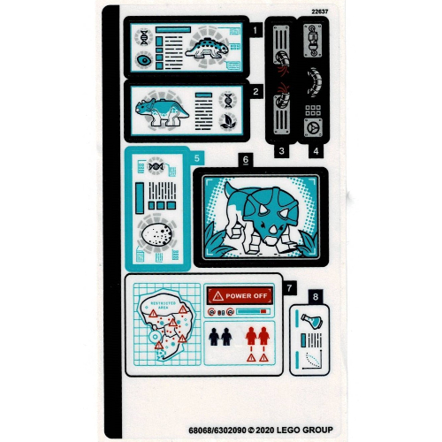 Lego Sticker Sheet for Set 75939-1 / [No Color/Any Color]