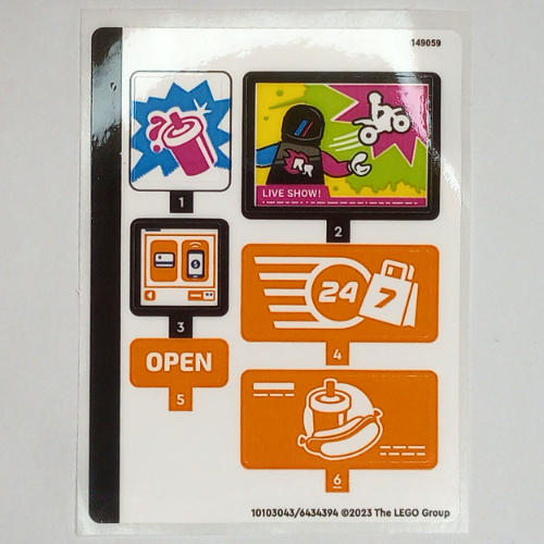 Lego Sticker Sheet for Set 60365-1 / [No Color/Any Color]