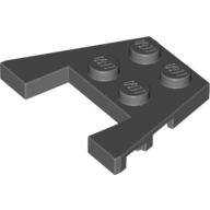 Lego Wedge Plate 3 x 4 with Stud Notches [Reinforced Underside] / Dark Bluish Gray
