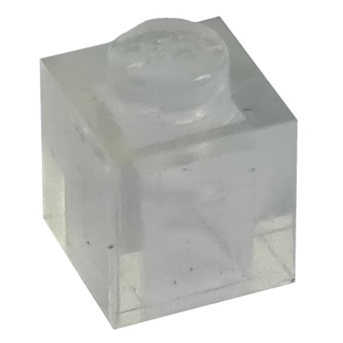 Lego Modulex Brick 1 x 1 with LEGO on Stud / Modulex Clear