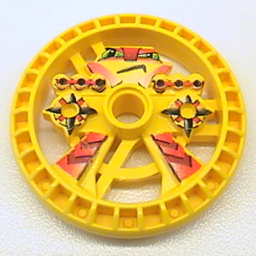 Lego Technic Disc 5 x 5 Notched, Blazooka / Yellow