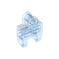 Lego Technic Axle Connector 2 x 3 with Ball Socket, Open Sides / Trans-Medium Blue