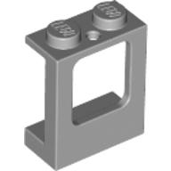Lego Window 1 x 2 x 2 Plane, Solid Studs / Light Bluish Gray