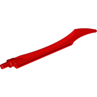 Lego Large Figure Weapon Blade, Curved Tip with Axle / Red