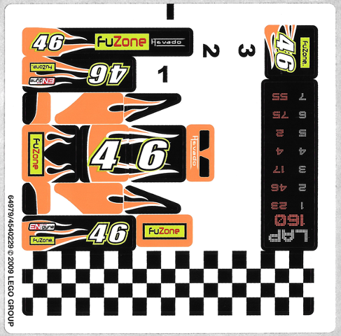 Lego Sticker Sheet 2 for Set 8125-1
