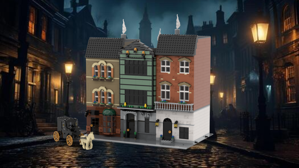 Lego 221b baker street modular buildings + victorian carriage