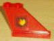 Lego Tail 4 x 1 x 3 with Fire Logo Badge Pattern on Right Side (Sticker) - Sets 7043 / 7046 / Red
