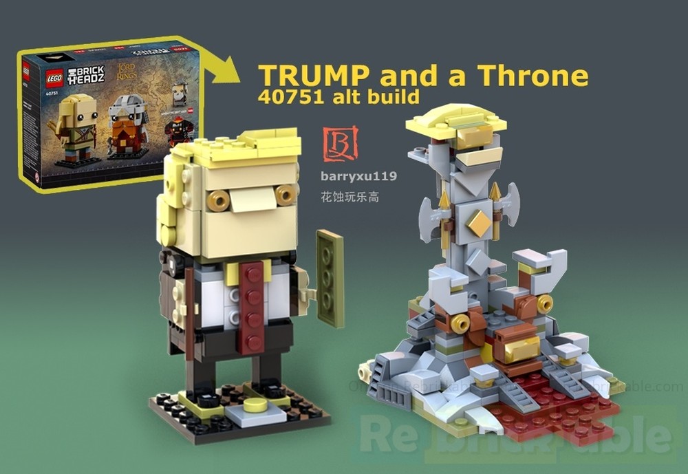 Lego Make 40751 Trump in suit and a Dwarf Throne
